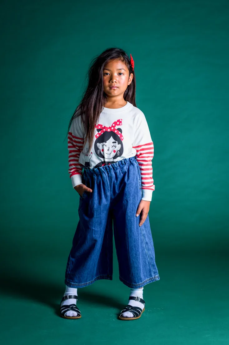 Rock Your Kid Boho Denim Wide Leg Pants