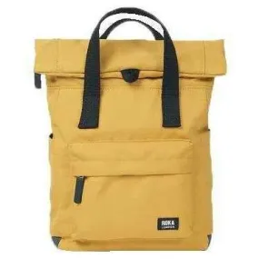 Roka Canfield B Small Black Label Recycled Canvas Backpack - Flax Yellow