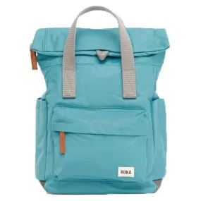 Roka Canfield B Small Sustainable Nylon Backpack - Petrol Blue