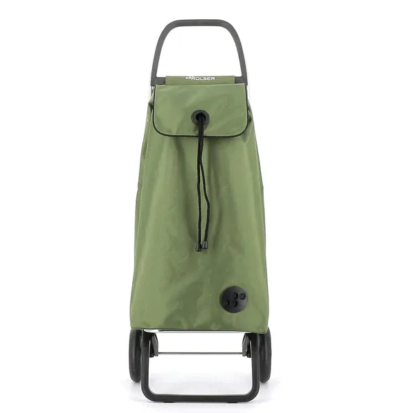 Rolser NEW I-Max MF Convert 2 Wheel Folding Shopping Trolley - Olive