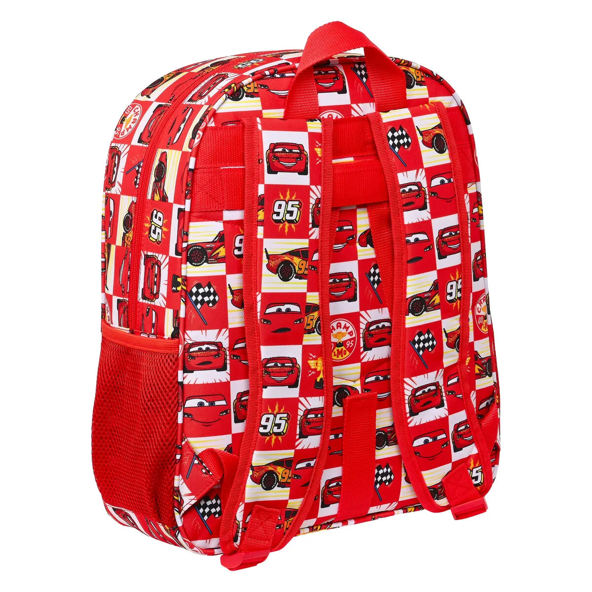 School Bag Cars Let's race Red White (32 x 38 x 12 cm)