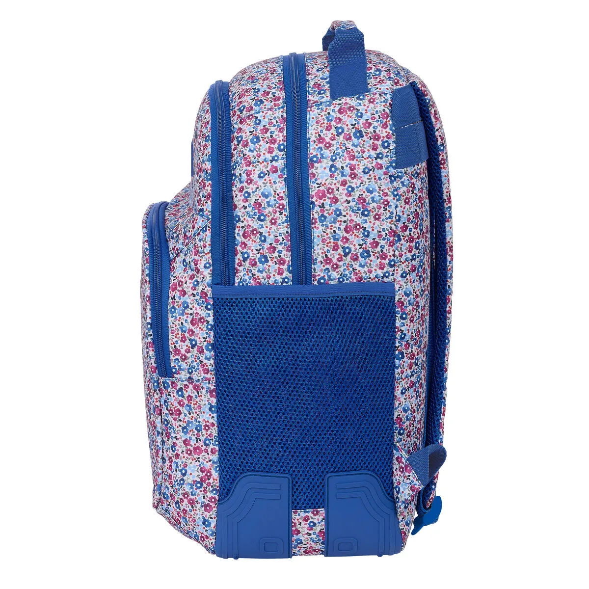 School Bag Nait Nait Flores coimbra azul Blue 32 x 42 x 15 cm