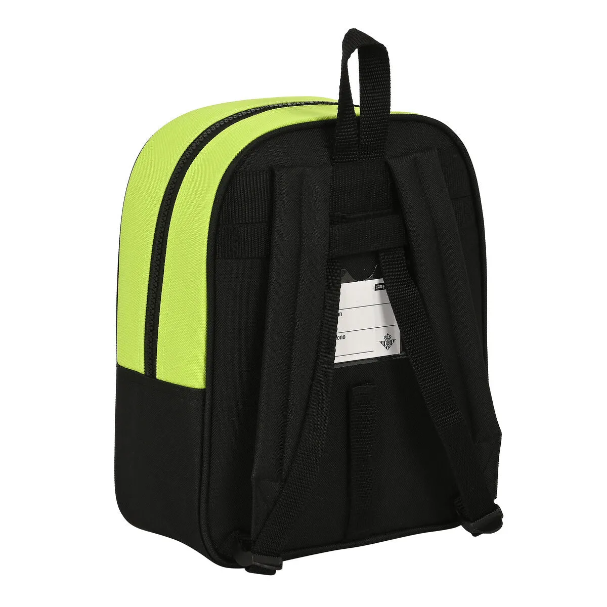 School Bag Real Betis Balompié Black Lime 22 x 27 x 10 cm