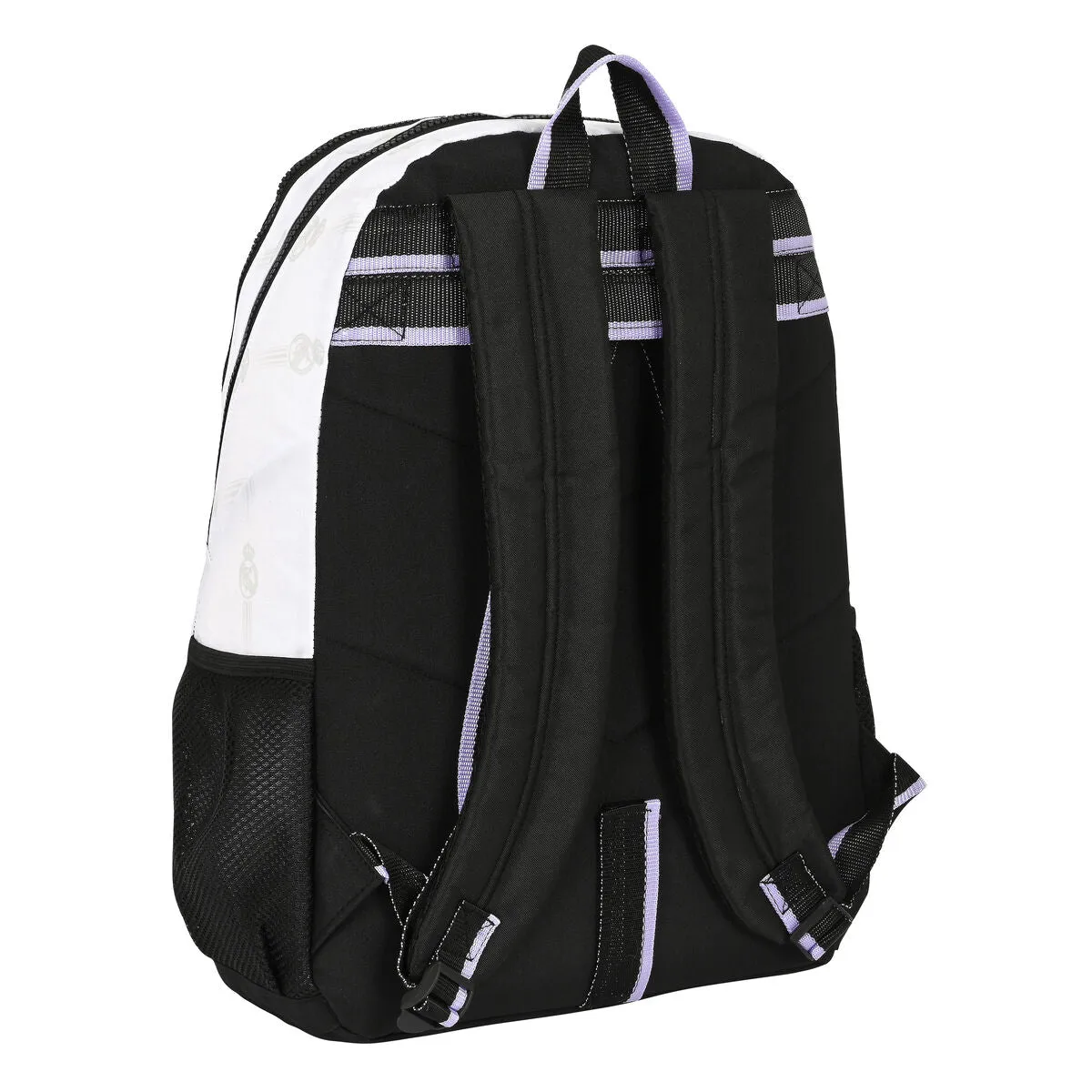 School Bag Real Madrid C.F. Black White (32 x 44 x 16 cm)