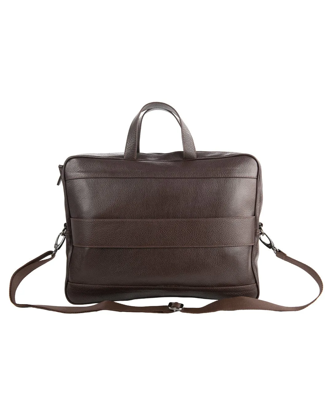 Scotch Grain Leather Brown Briefcase