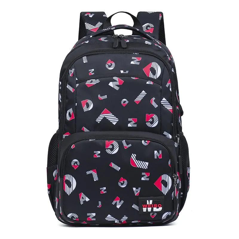 Simple Printed Junior High School Student Schoolbag