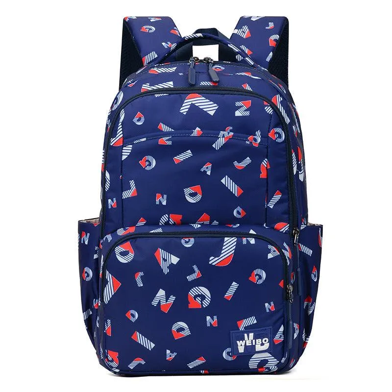 Simple Printed Junior High School Student Schoolbag