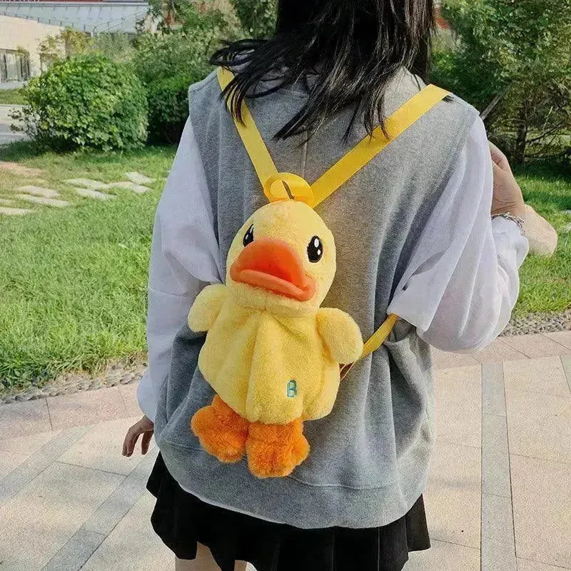 Small Yellow Duck Children's Backpack Girl Decoration Bag Plush