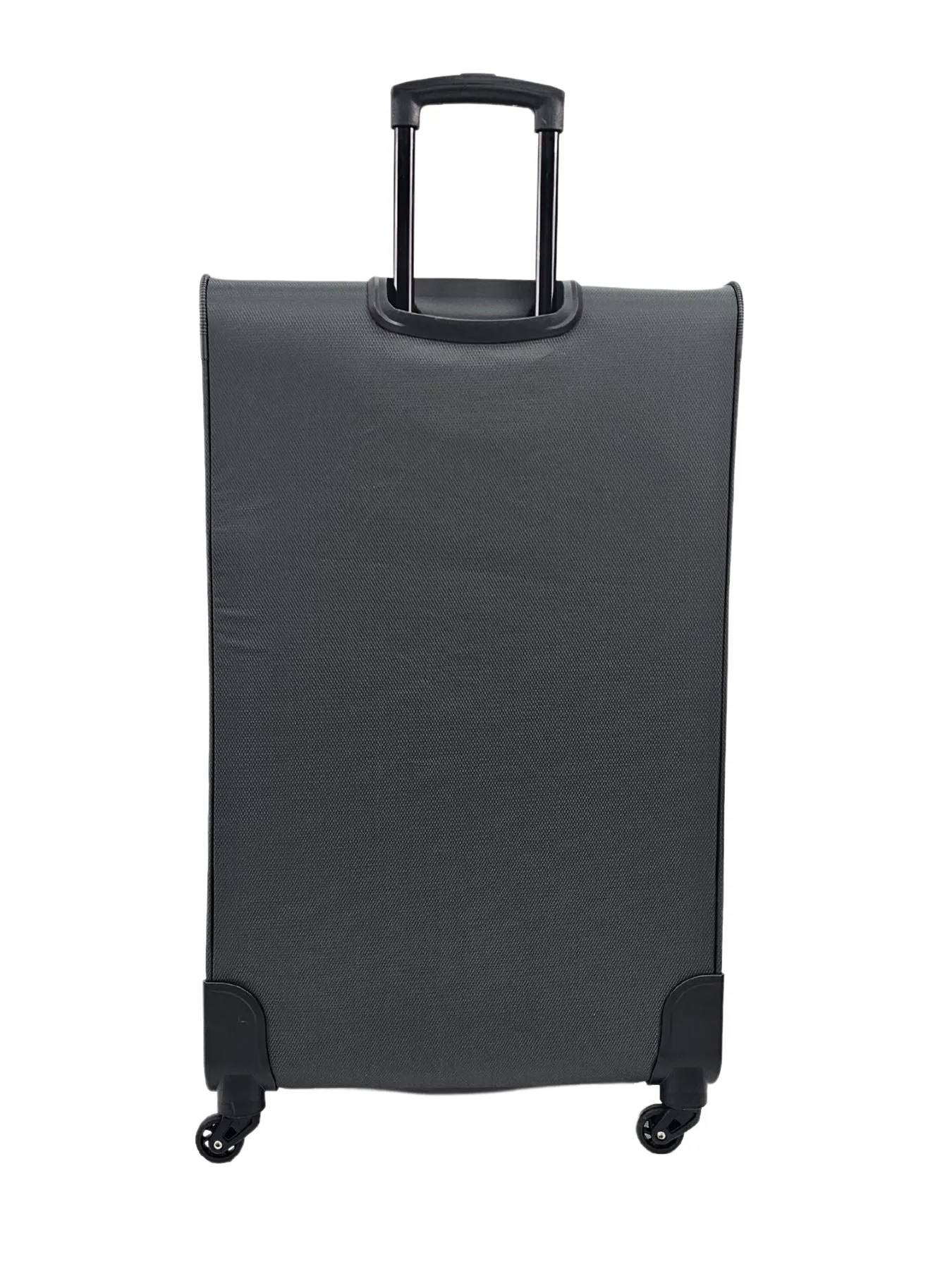 Soft Case Suitcase 4 Wheels Cabin Check In Hand Luggage Trolley Pin Combination Zipped Compartments