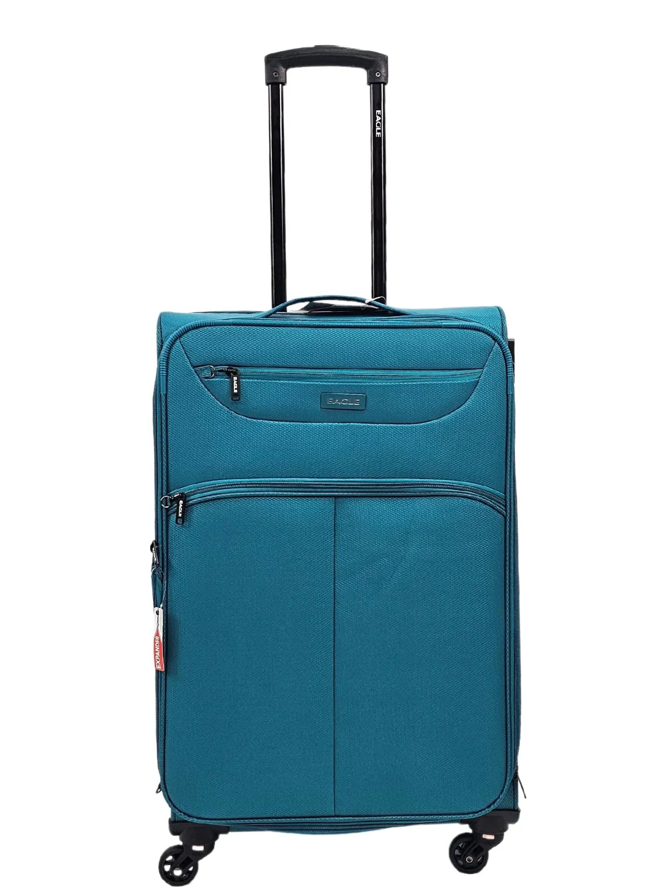 Soft Case Suitcase 4 Wheels Cabin Check In Hand Luggage Trolley Pin Combination Zipped Compartments