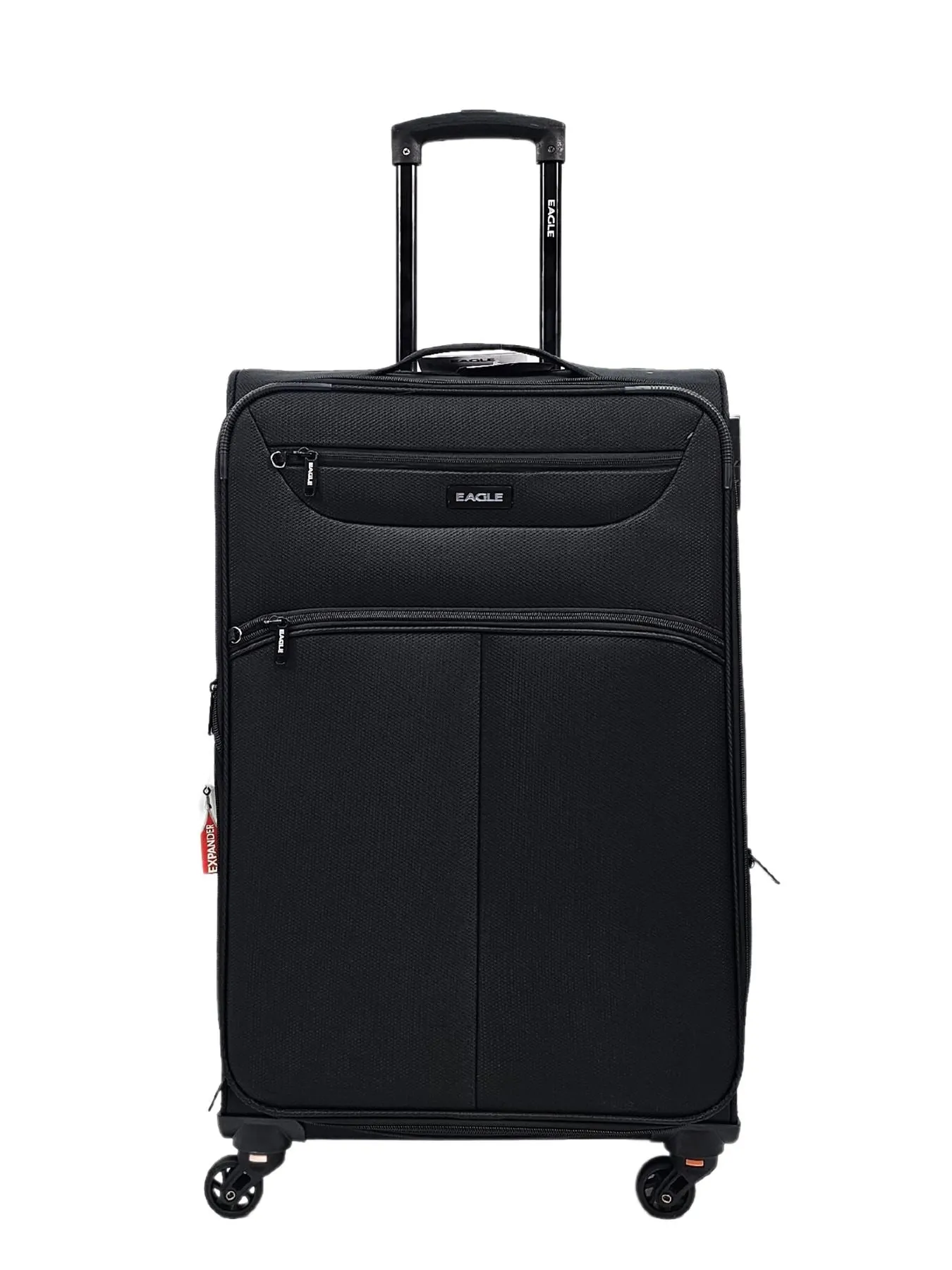 Soft Case Suitcase 4 Wheels Cabin Check In Hand Luggage Trolley Pin Combination Zipped Compartments