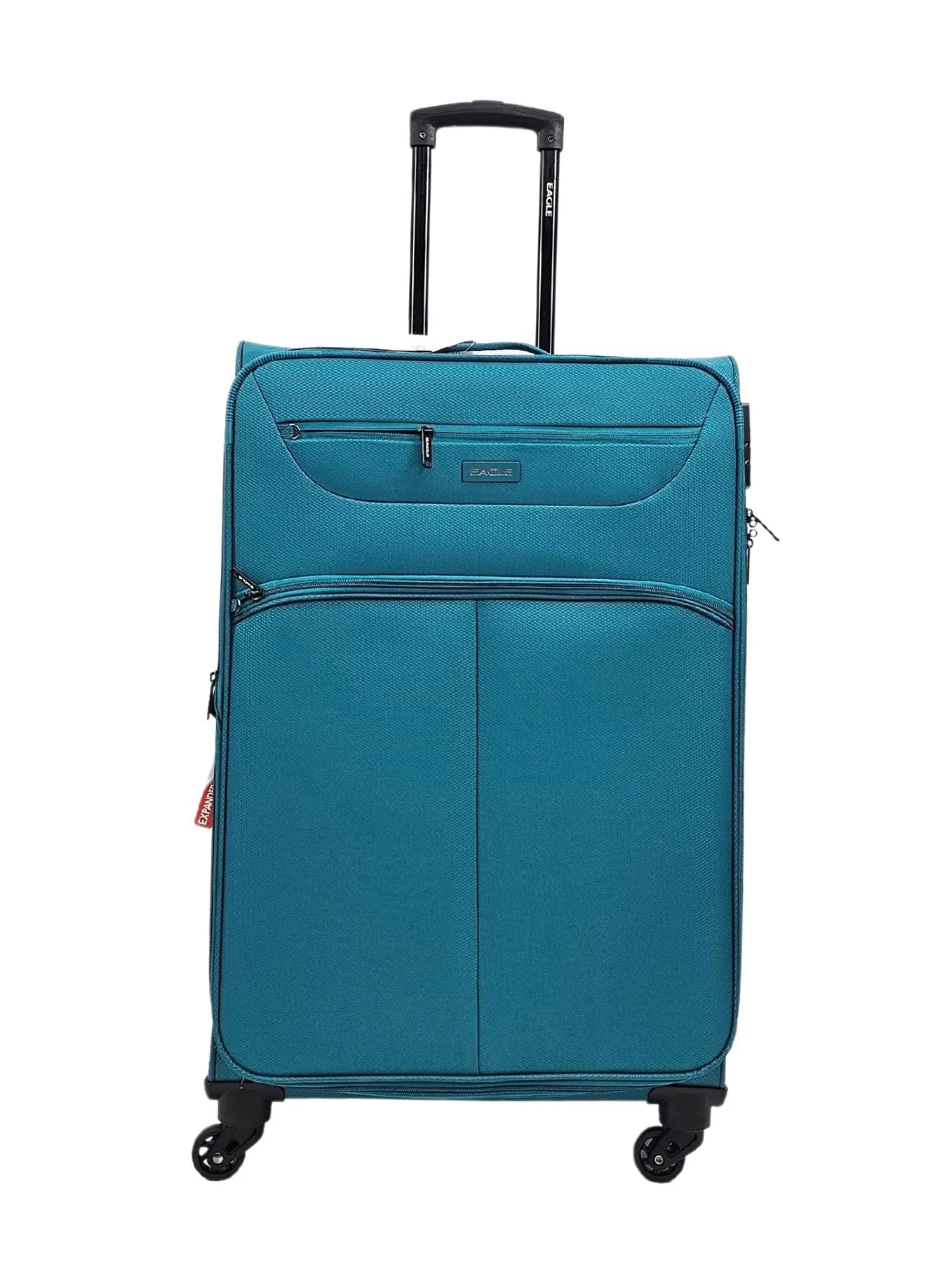 Soft Case Suitcase 4 Wheels Cabin Check In Hand Luggage Trolley Pin Combination Zipped Compartments