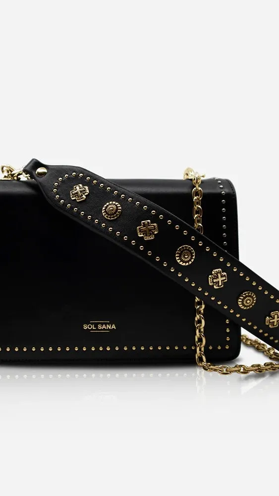 Sol Sana Flap Bag - Black/Gold