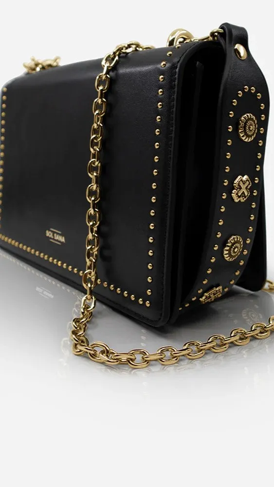 Sol Sana Flap Bag - Black/Gold