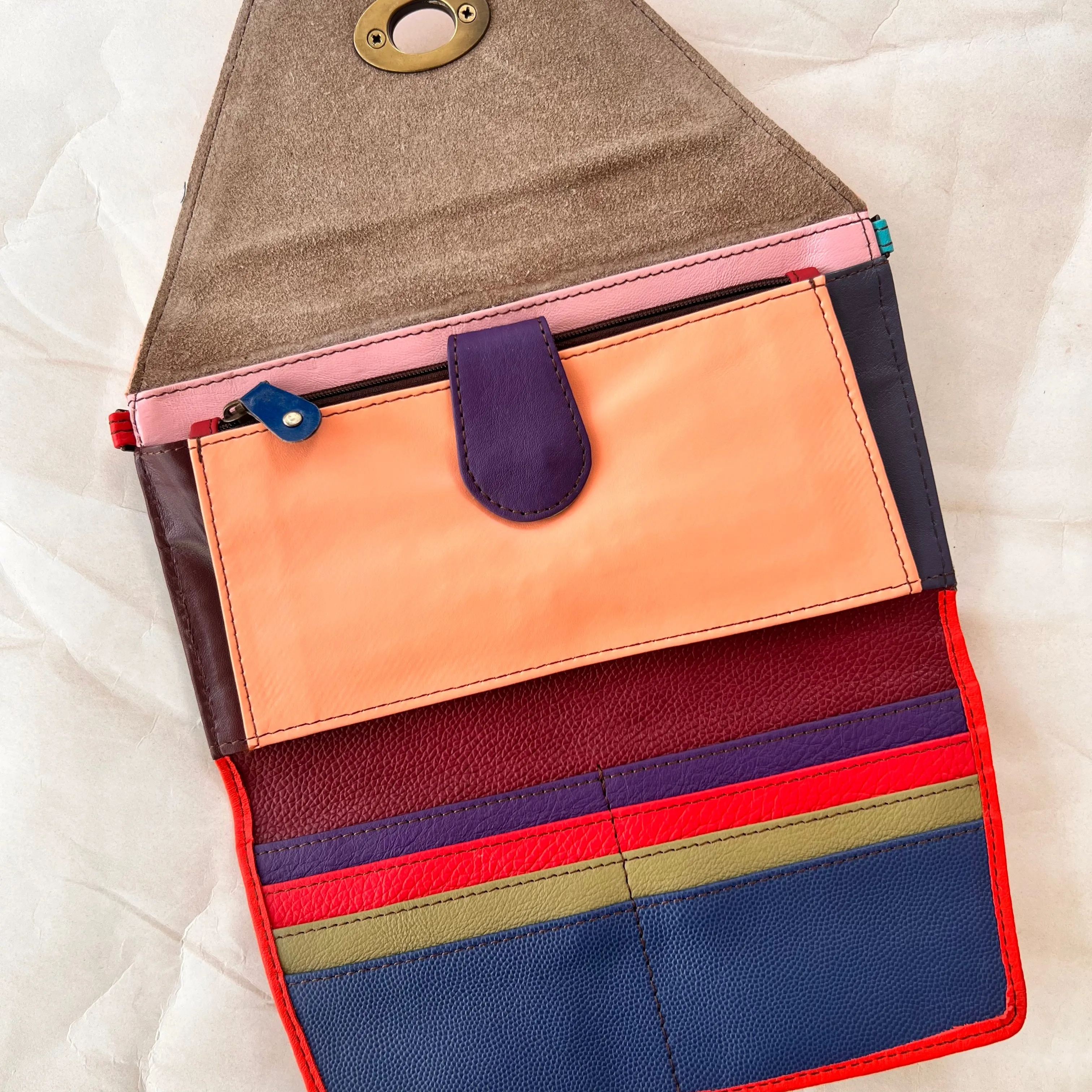 Soruka - Secret Clutch, Peach & Red