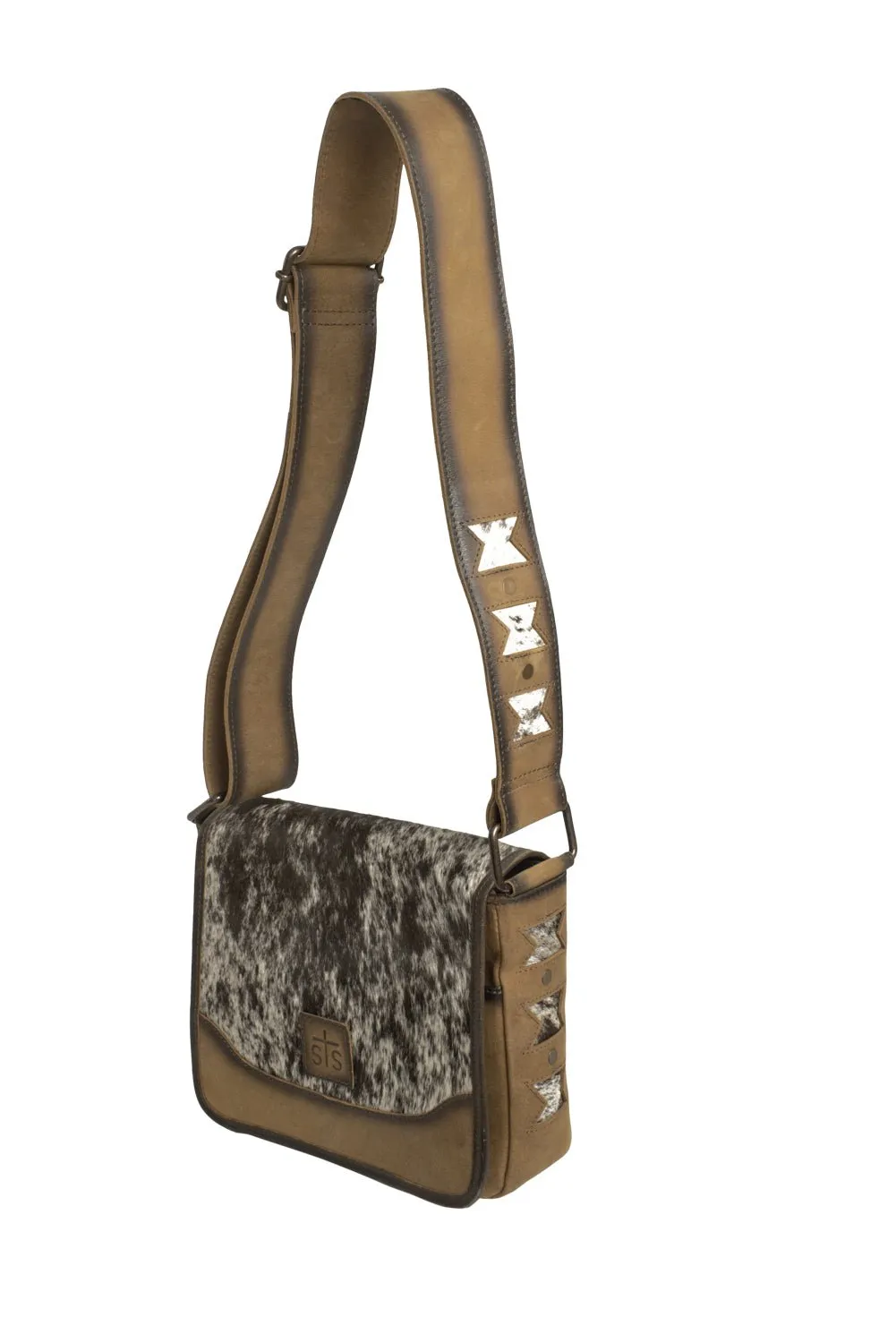 STS Ranchwear Womens Roswell Della Tan Cowhide Crossbody Bag