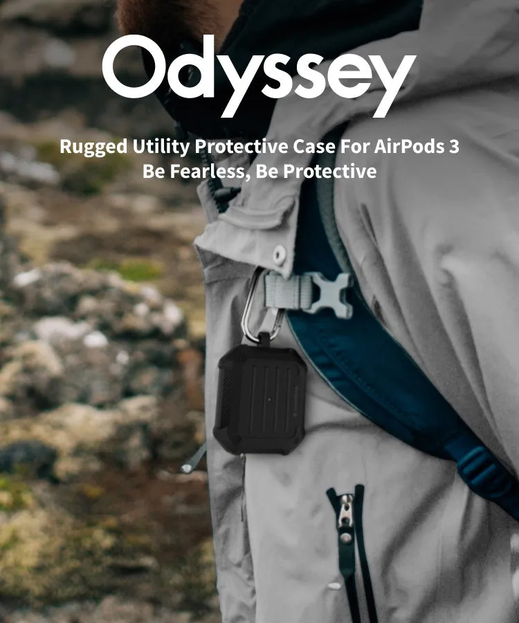 SwitchEasy Odyssey Rugged Utility Protective Case For AirPods 3 - Black