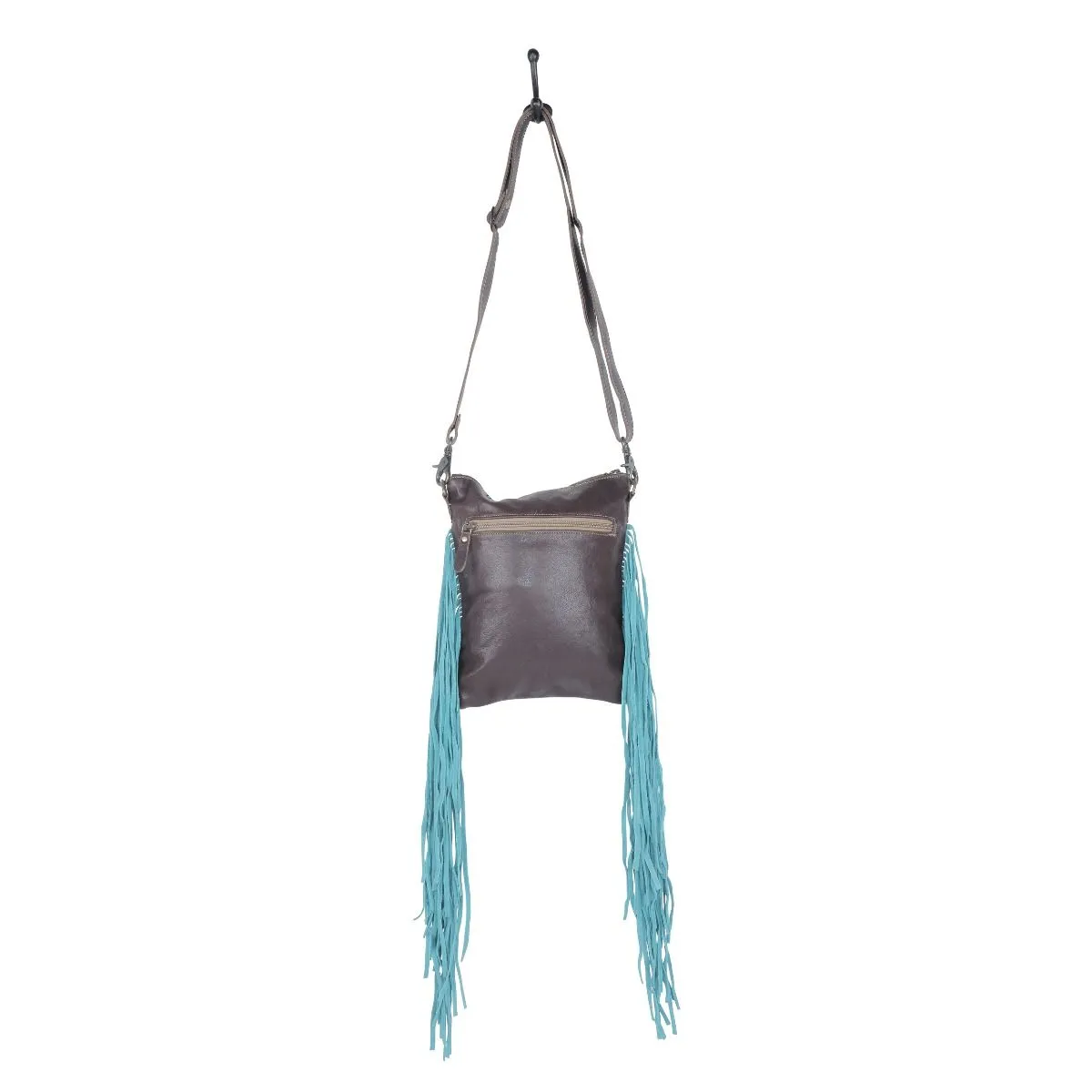 Tales Gem Leather Fringe Shoulder Bag