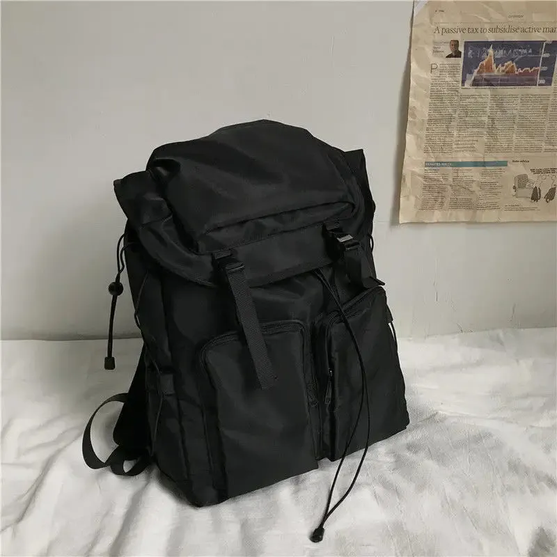 TAVIMART  -  Black Backpack Female High-capacity Computer Travel Backpack Male College Student Schoolbag School Bags For Teenage Girls