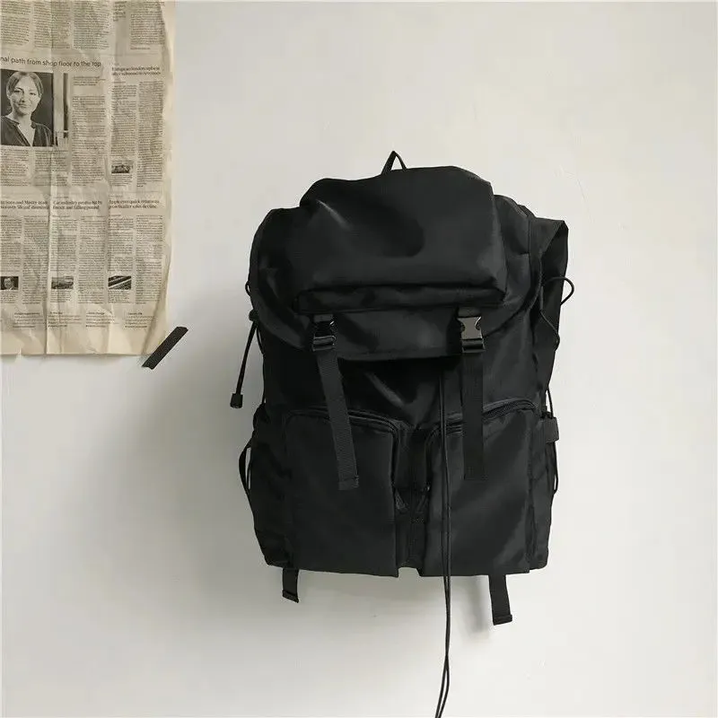 TAVIMART  -  Black Backpack Female High-capacity Computer Travel Backpack Male College Student Schoolbag School Bags For Teenage Girls