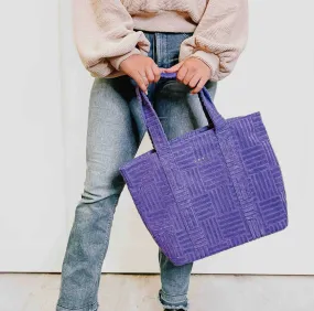 Teagan terry cloth tote with pouch