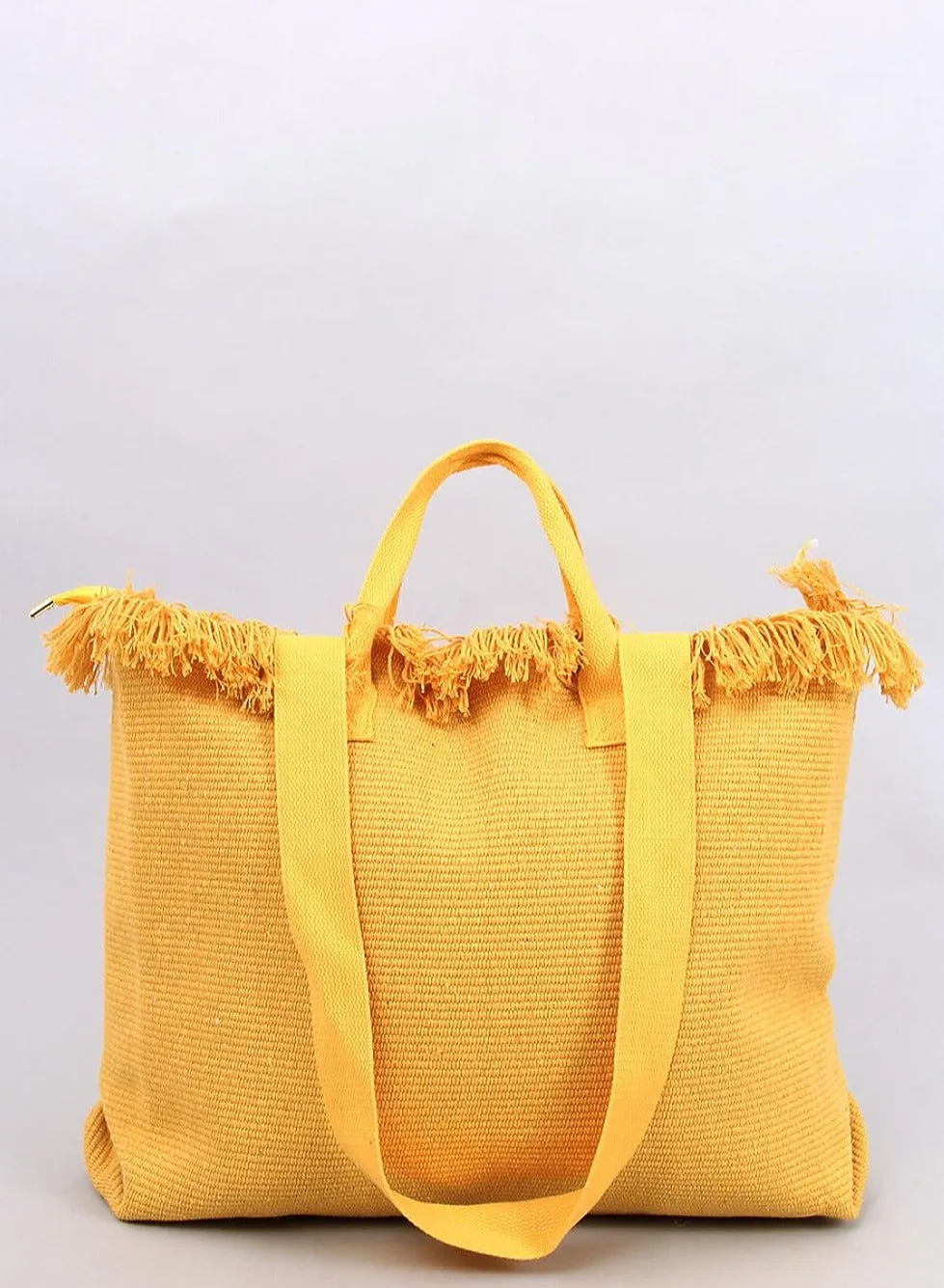 TEEK - Yellow Fringe Top Beach Bag