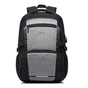 THE CLOWNFISH Anti-Theft Laptop Backpack - Spacious, USB Charging | 15.6 inch | Grey