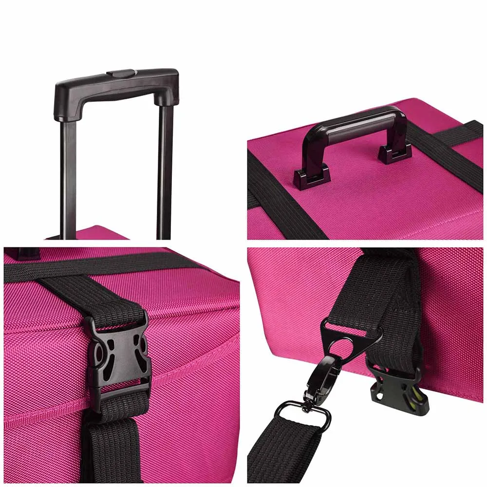 TheLAShop Rolling Makeup Case Nylon with Drawers(8)