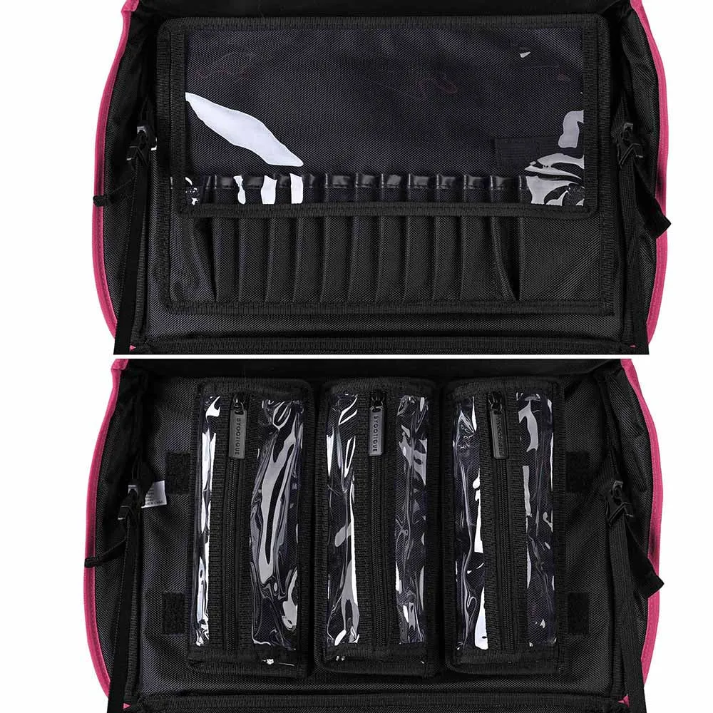 TheLAShop Rolling Makeup Case Nylon with Drawers(8)