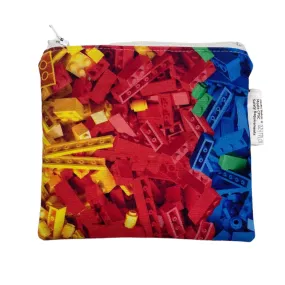 Toddler Sized Reusable Zippered Bag Building Bricks Primary