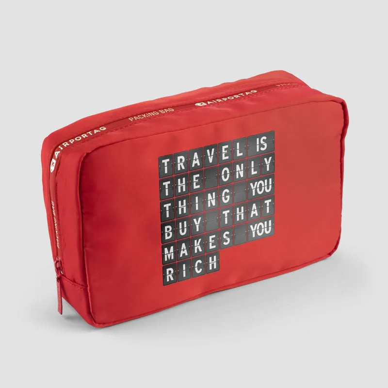 Travel is - Flight Board - Packing Bag