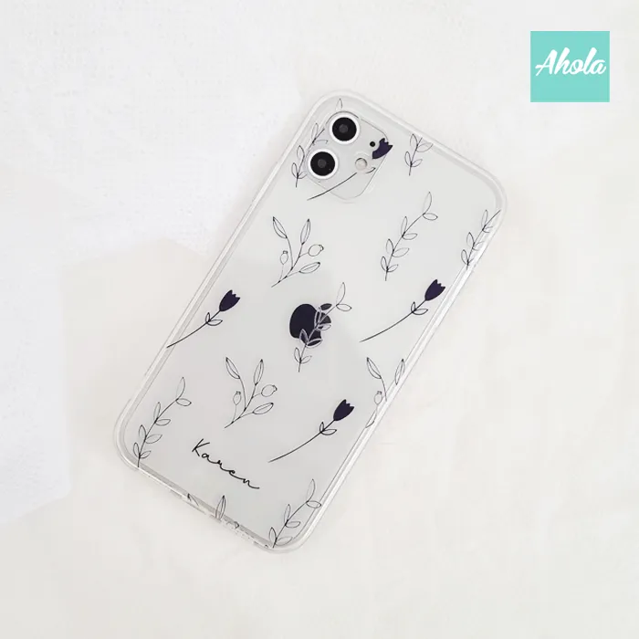 【Tulipa】Soft TPU transparent phone case 名字透明電話軟殼