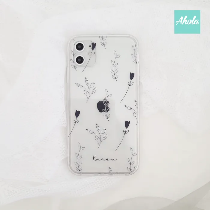 【Tulipa】Soft TPU transparent phone case 名字透明電話軟殼