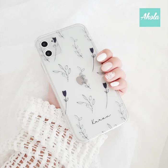 【Tulipa】Soft TPU transparent phone case 名字透明電話軟殼