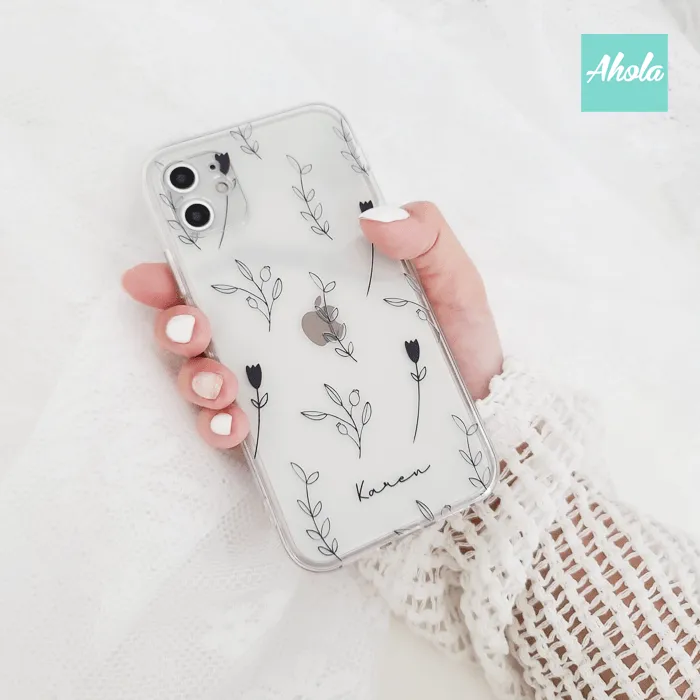 【Tulipa】Soft TPU transparent phone case 名字透明電話軟殼