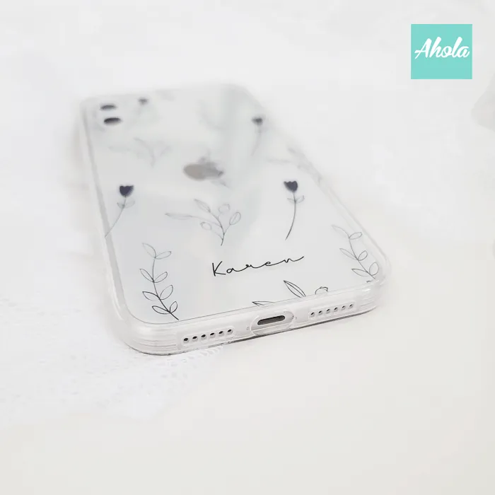 【Tulipa】Soft TPU transparent phone case 名字透明電話軟殼