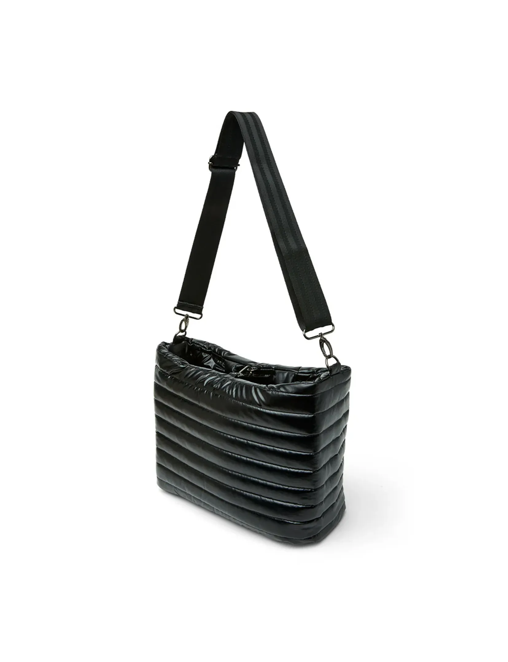 Two Faced Reversible Tote, Pearl Black