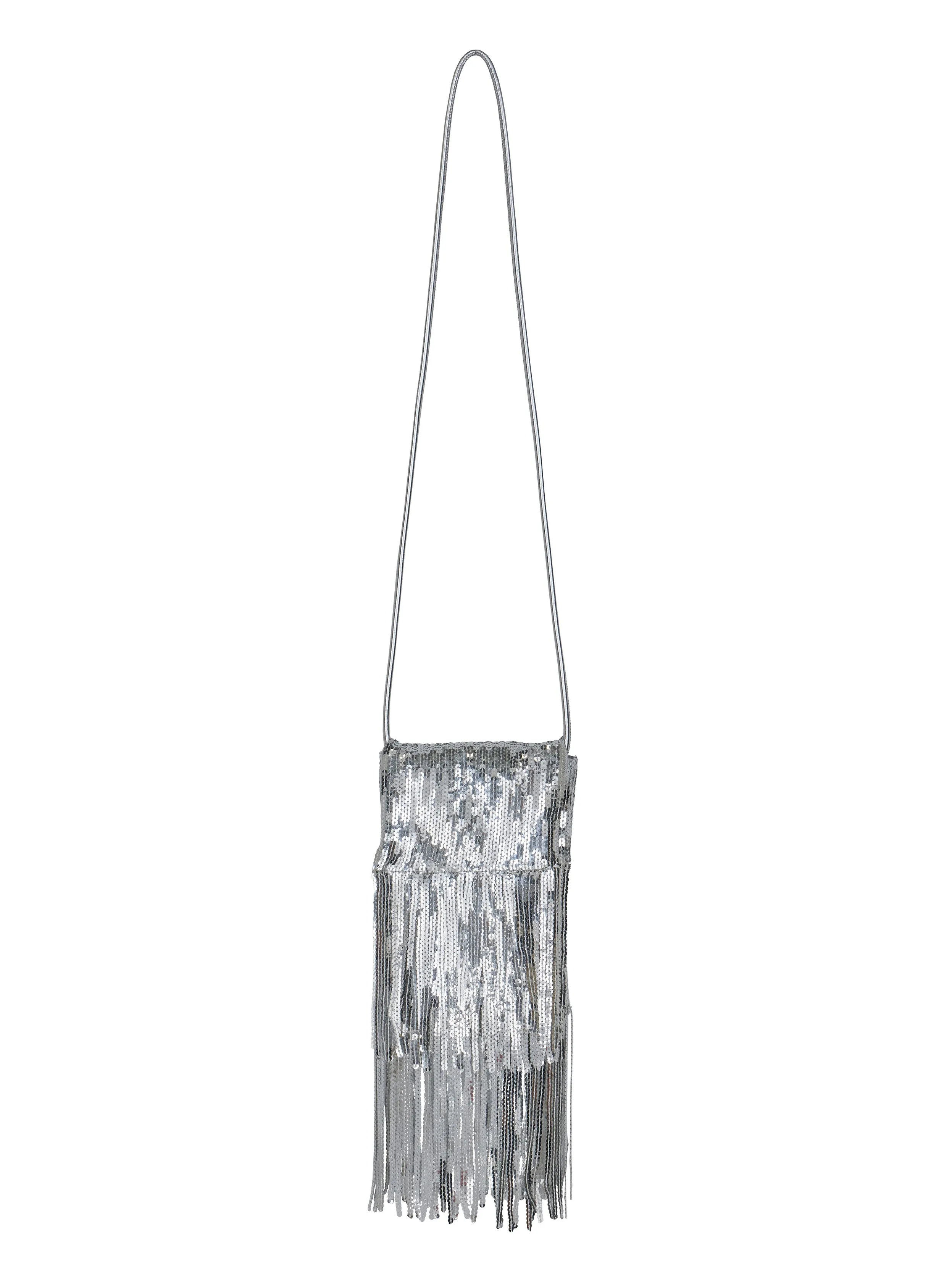 UND SPANGLE FRINGE SHOULDER BAG