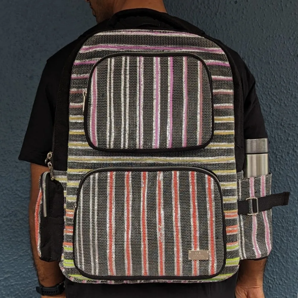 Upcycled Handwoven Commuter Backpack (CBP0324-119)