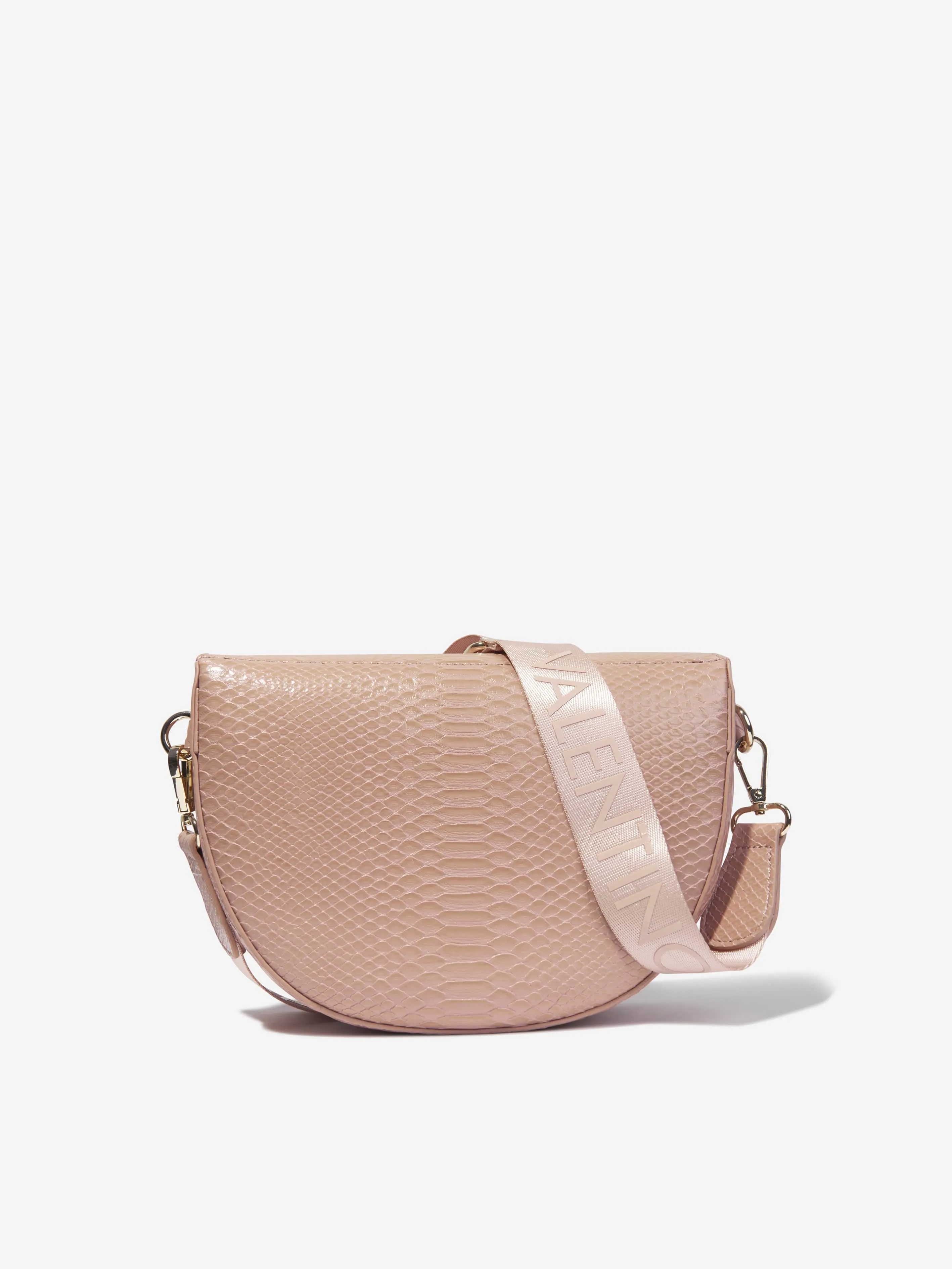 Valentino Girls Bigs Python Flap Bag in Pink (W: 8cm)