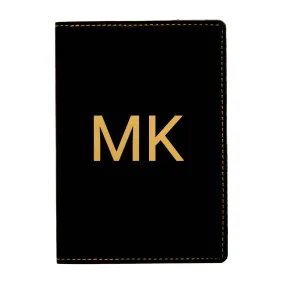 Vegan Leather Customized Passport Holder with Name for Men - Initials