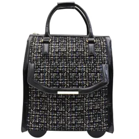 Vera May - Muscat 4 wheel checkered-Tartan overnight bag - Black