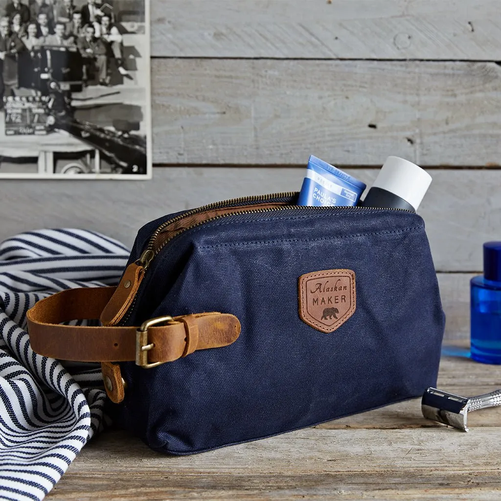 Waxed Canvas Weekend & Wash Bag Set