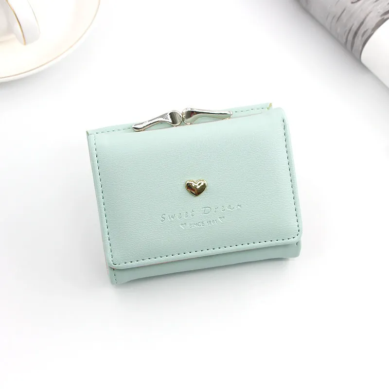 Women's Wallet Short Paragraph Cartoon Cute Coin Purse Tri-fold Coin Bag Girls Small Purse