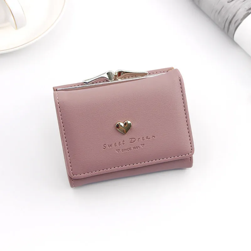 Women's Wallet Short Paragraph Cartoon Cute Coin Purse Tri-fold Coin Bag Girls Small Purse