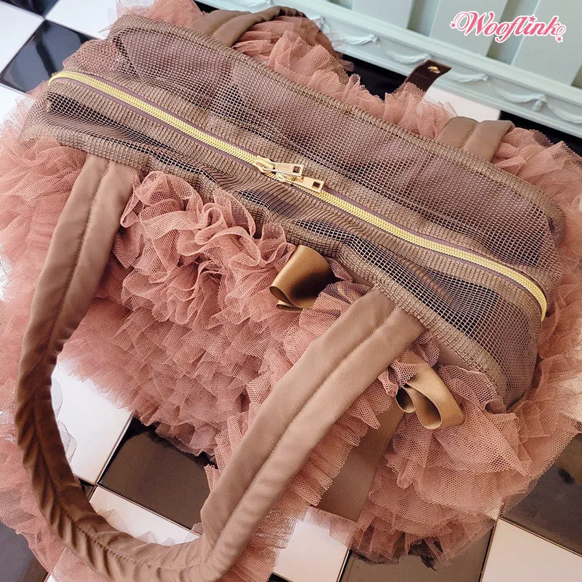 Wooflink Daydream Bag Tulle 2 in Chestnut