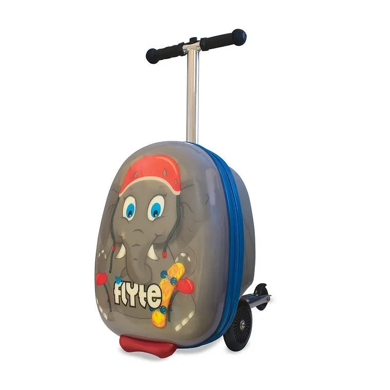 Zinc Flyte Scooter Suitcase Children's Luggage - Eddie The Elephant